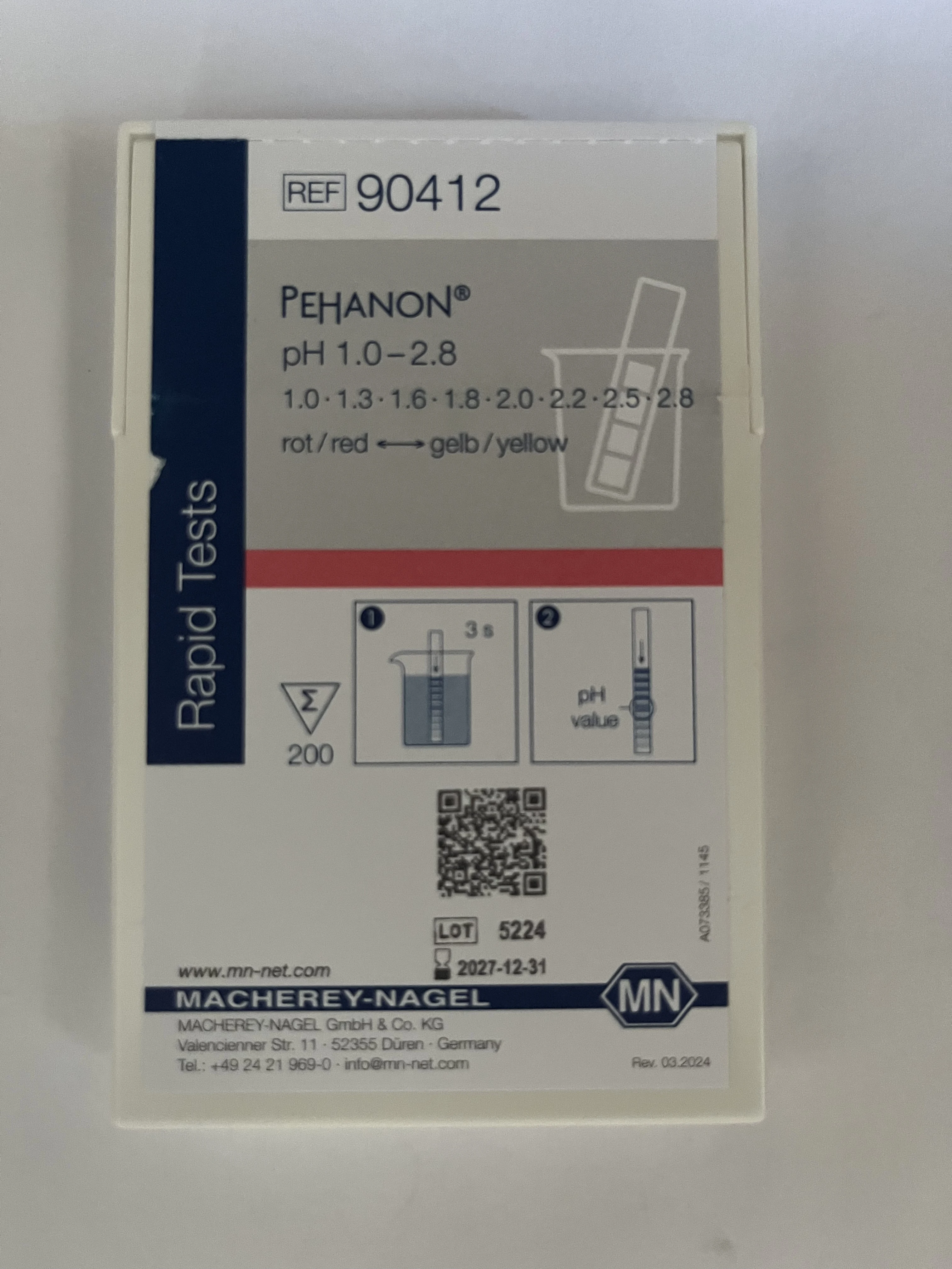 

Тест-полоски 90412, 1.0-2.8, 200 шт./упаковка