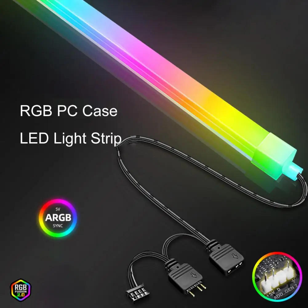 Umgebungs Licht 1 Set Robust Multi-interface-Design Tragbare PC Computer Fall LED ARGB Streifen für Desktop-Computer
