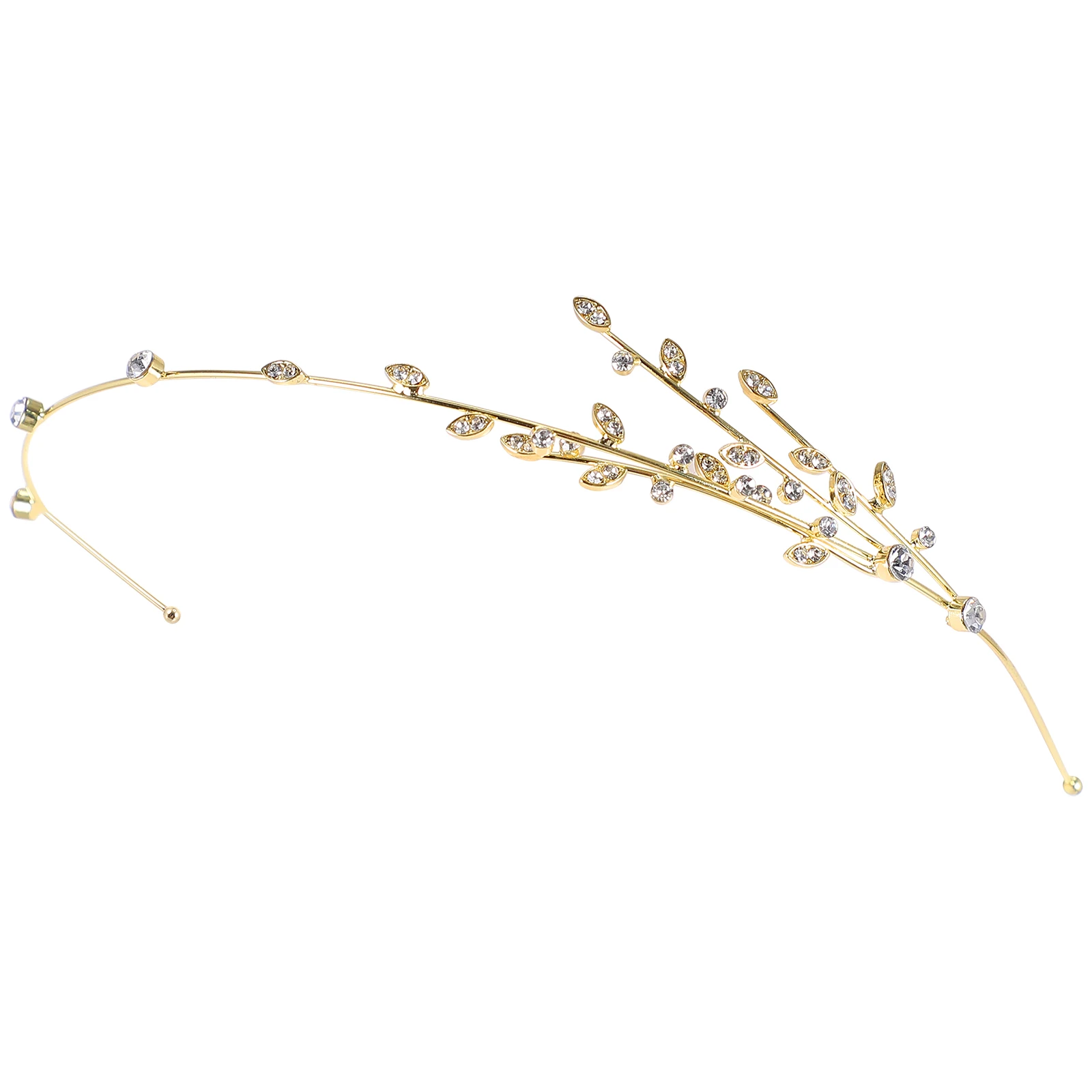 Sparkling Rhinestone Headdress Alloy Hairband Decorative Head Accessory Elegant Headpiece For Wedding Party Costume Dress Up