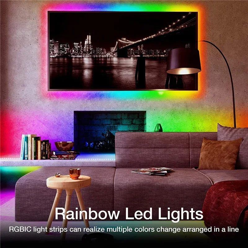 Dreamcolor diody na wstążce WiFi LED diody na wstążce RGBIC pasek Led inteligentna żarówka pasek zmieniający kolor diody na wstążce oświetlenie do