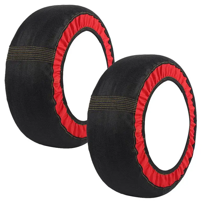 Snow Socks For Car 2X Traction Car Device Tire Chains Socks Grip Alternative For Tire Snow Chain SUVs Snow Socks For Auto Suvs