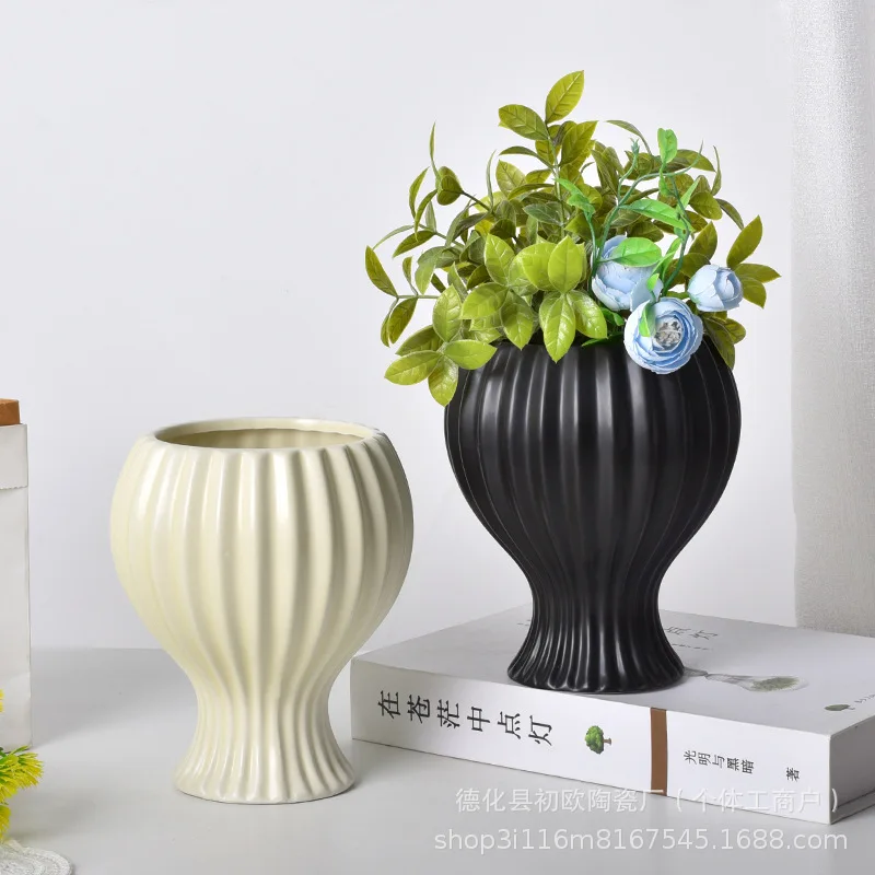 Cx ceramic cream wind creative light luxury high sense simple butterfly orchid special vase