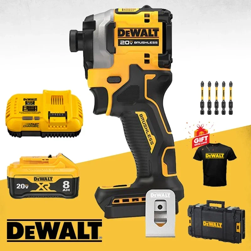Imagem -02 - Dewalt-kit Driver de Impacto sem Fio Furadeira Elétrica Chave de Fenda Ferramenta Elétrica 20v Lithium-ion 18v Motor Brushless Dcf850 205 nm Dewalt