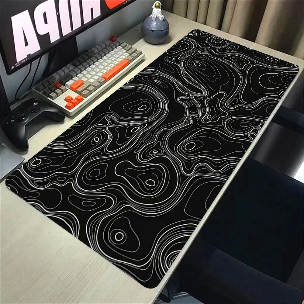 Großes Gaming-Mauspad XXL Strata Liquid Schreibtischunterlage Gummi rutschfeste Spiel-Mauspad Computer-Tastaturmatten Pad 90 x 40 cm großes Mauspad