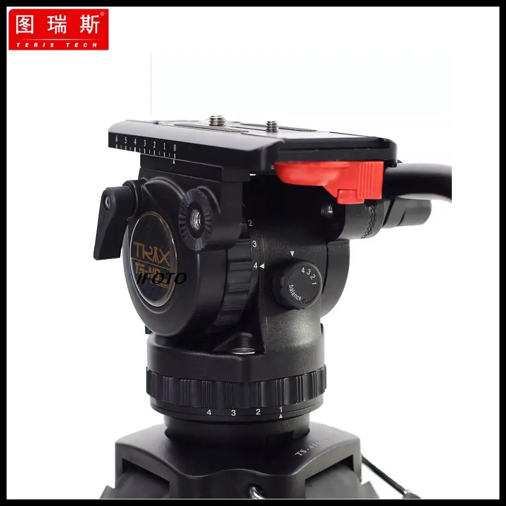 TERISTS-N6 PLUS Professional Video Camera SLR Hydraulic Head 75mm head 7KG payload