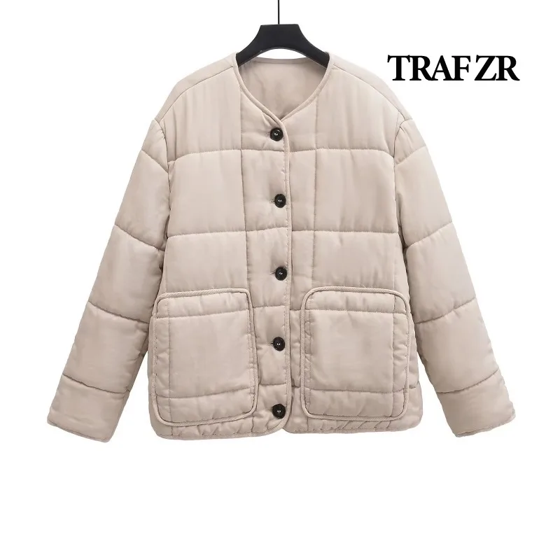 

TRAF ZR Basic Parka Warm Woman Winter Coats New in Outerwears Snow Parka Elegant Luxury Women's Coat Fashion Solid Parkas