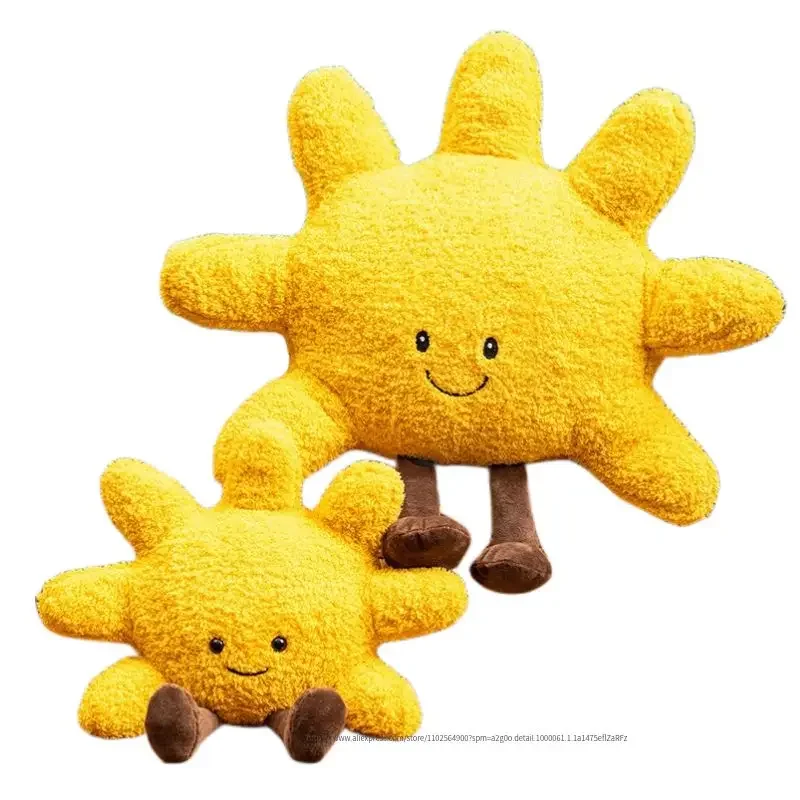 Kawaii Plush Sun Pillow Creative Sunshine Plush Toys Stuffed Soft Car Sofa Cushion Dolls Cute Home Decoration Gift for Children