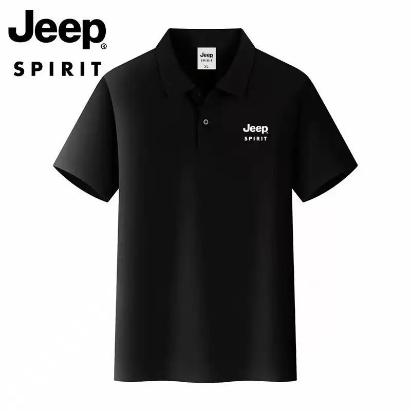 JEEP SPIRIT Men's T-shirt 2026 New Summer POLO shirt, casual sporty lapel short-sleeved shirt