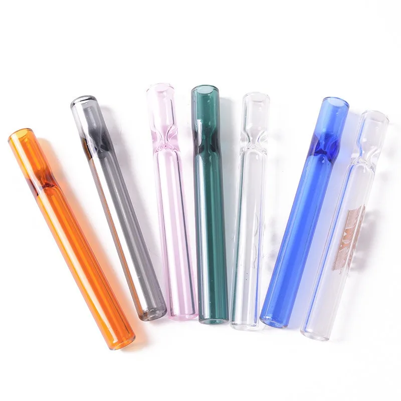 Glass Straw Multi-color Clear Drinking Straw, Reusable Glass Tube with Protective Sleeve