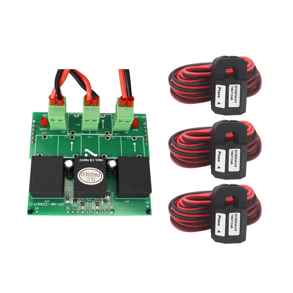 

AC Meter Watt Power Volt Amp Current Test Module JSY-MK-333 TTL RS485 30A Kwh Meter Digital 3 Phase