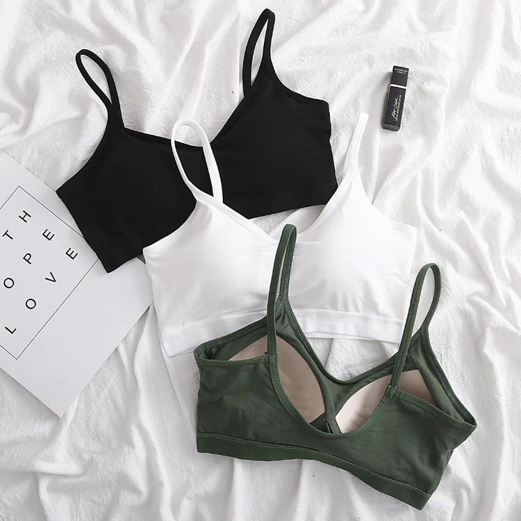 Summer Thin Backless Bra Women Wireless Internet Famous Strapless Gathered Sexy Wrap Chest Tube Top Bra Cotton Fixed Strap