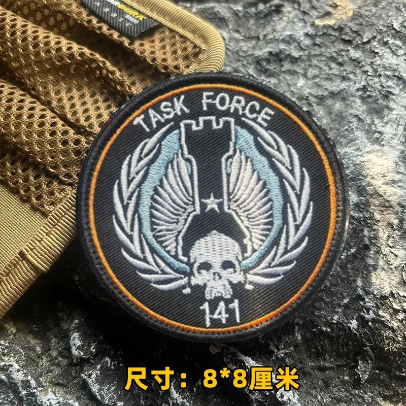 Call of Duty Task Force 141 COD Embroidery Patches Hook & Loop Rainbow Six Morale Badge Patch Decoration for Clothing and Hats