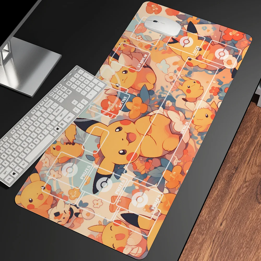 Hot Anime P-Pokemon Mousepad Mouse Mat Desk Mat With Pad gaming accessories Prime Gaming XXL Keyboard Pad