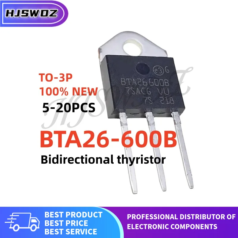 5~20Pcs TO-3P New BTA26-600B BTA26600B BTA26 600B Bidirectional thyristor