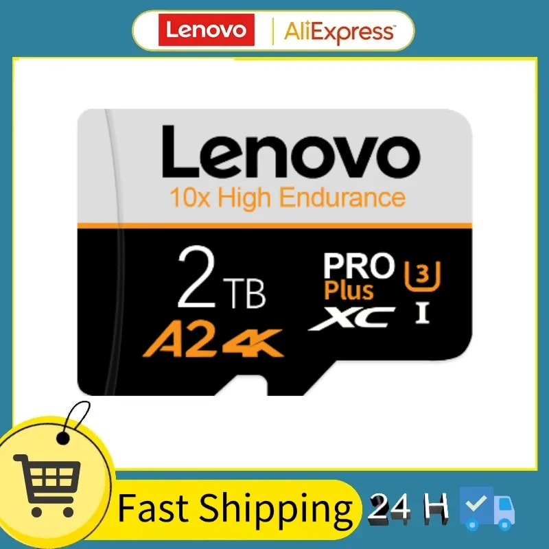 Lenovo 512GB Micro Card 1TB High Speed 2TB Memory SD Card 128GB Class 10 TF Flash Card z adapterem do Nintendo Switch/kamery