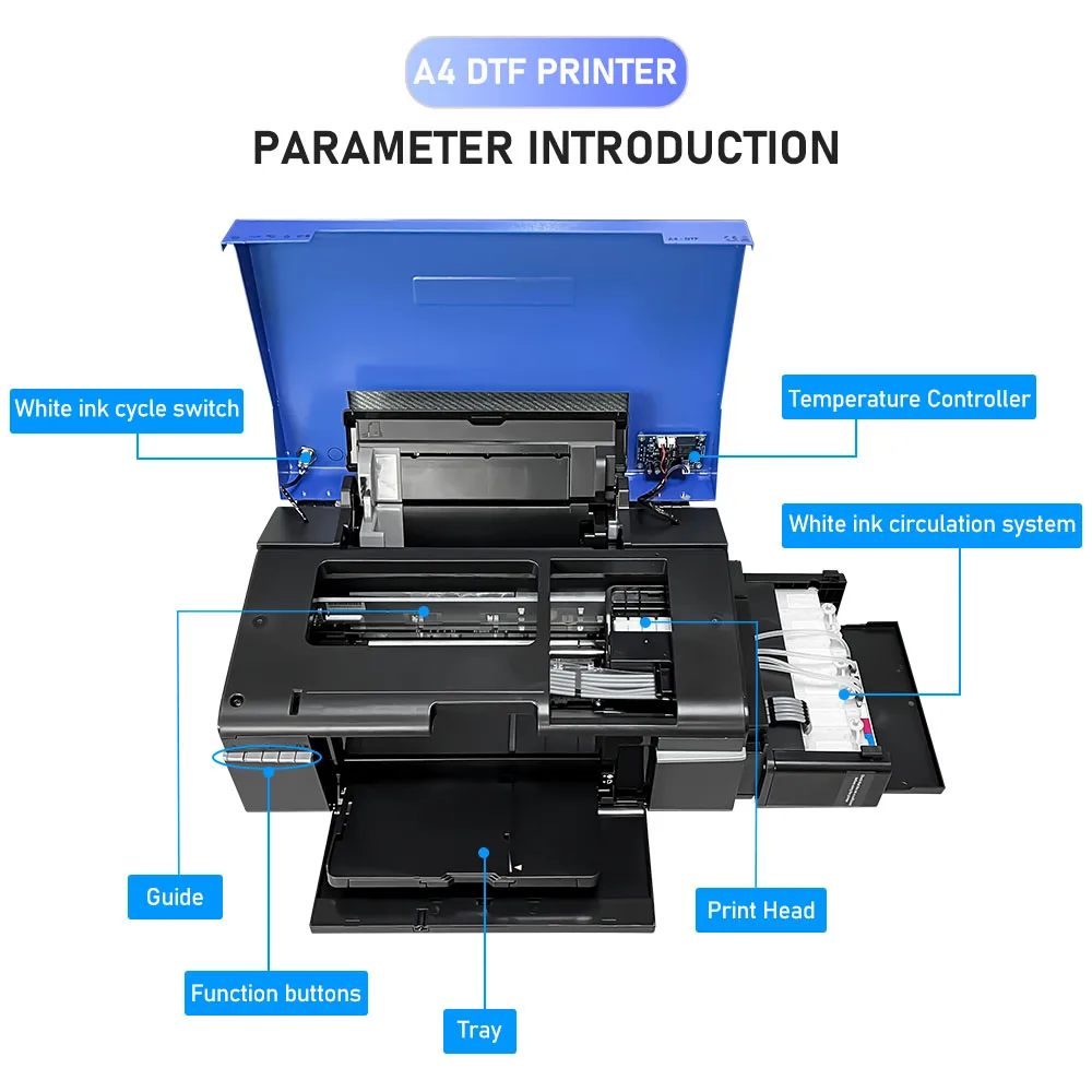 A4 Digital Inkjet Dtf Printer L805 PET Film Printer Transfer Garment White Ink DTF Printer Machine For T-shirt