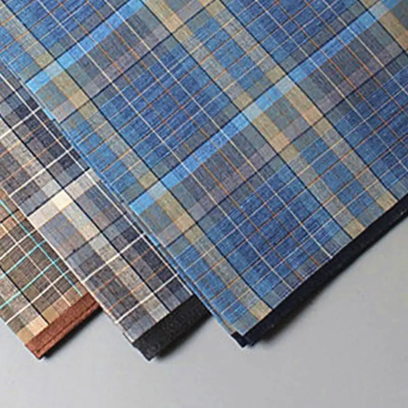 C71F Fazzoletti vintage Hankie da uomo Fazzoletti da taschino in poliestere con motivo a reticolo morbidi e lavabili