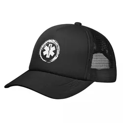 EMT Star Of Life Emergency Medical Mesh Baseball Cap Adult Casual Sun Hats Adjustable Polyester Fishing Hat Summer Trucker Cap