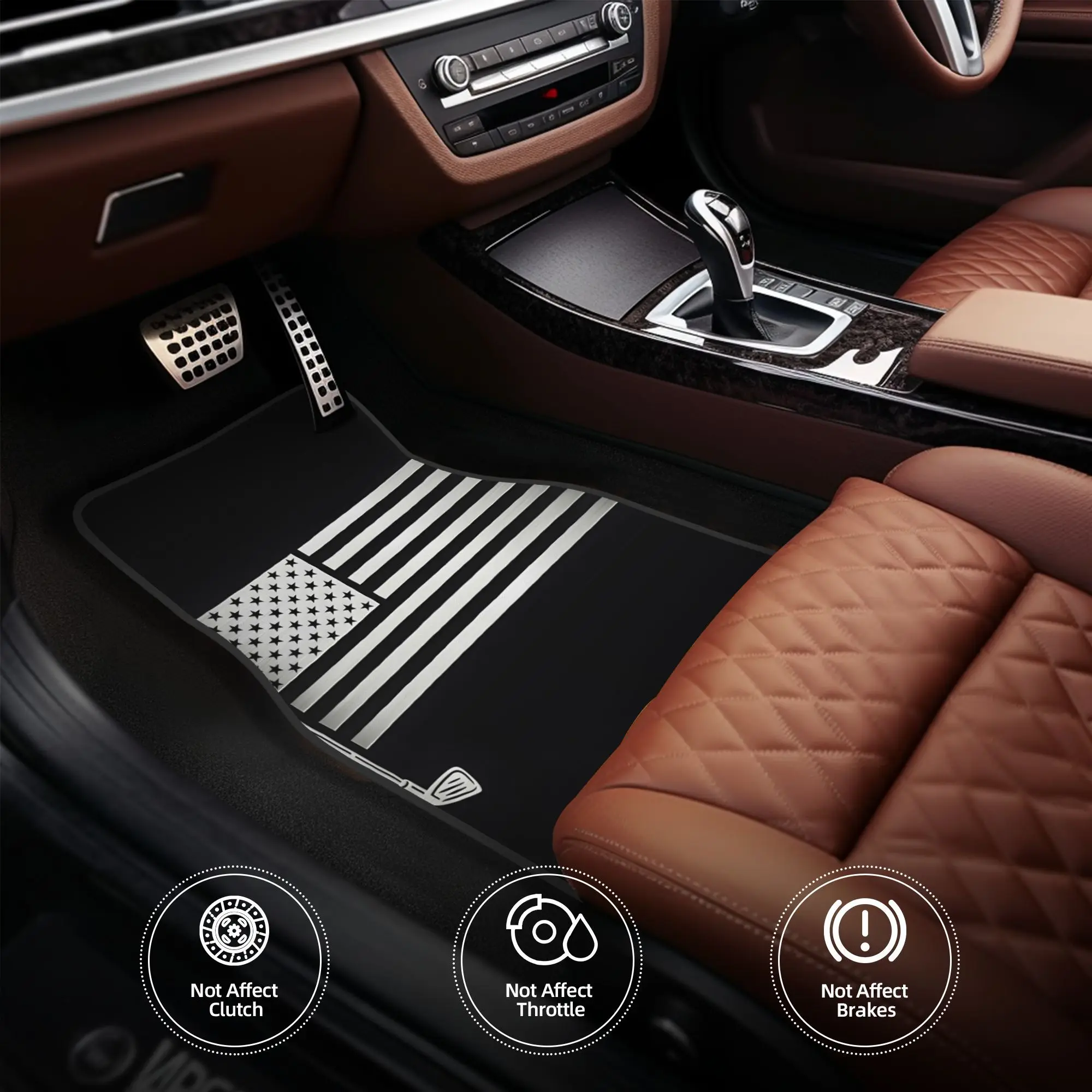 4pcs Car Floor Mats, Personalized And Stylish Design, Perfect For Christmas, Valentine'S Day, Thanksgiving, A Top Choice For Car