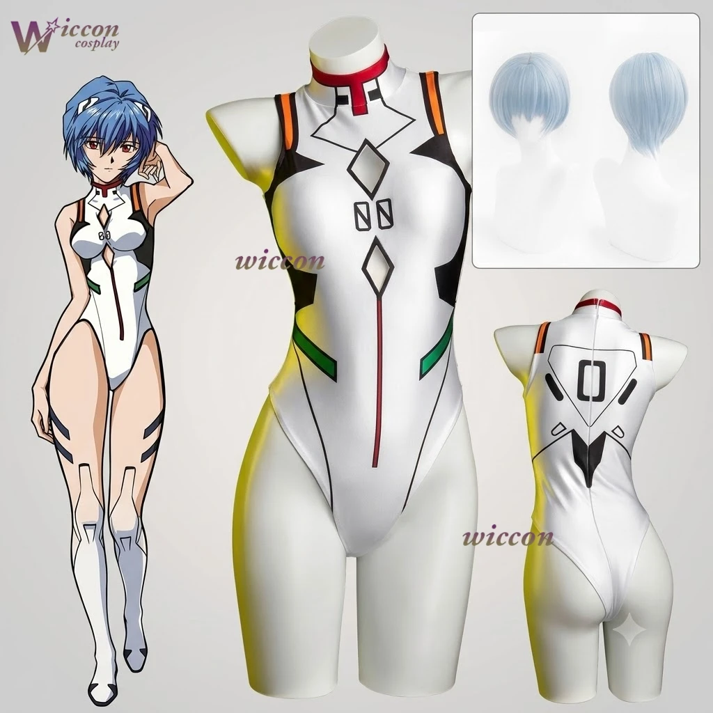 

YNot Cos Ayanami Rei Game Cosplay Series: EVA- Ayanami Rei Bathing Suit Swimsuit For Photoshoot Beach Halloween