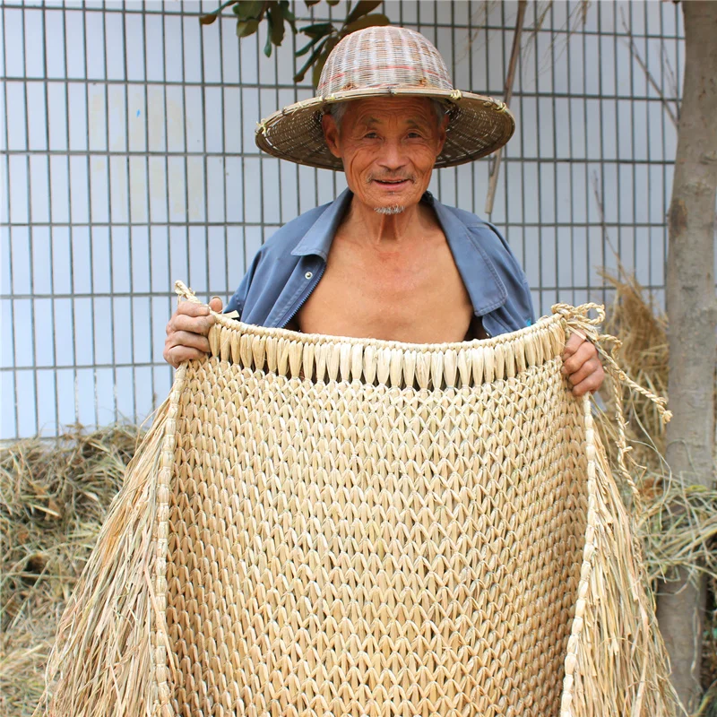 Sombrero Artesanal Antiguo para Lluvia, Adorno, Accesorio de Fotografía Campestre, Herramienta Rural, Impermeable, Artesanía Regional