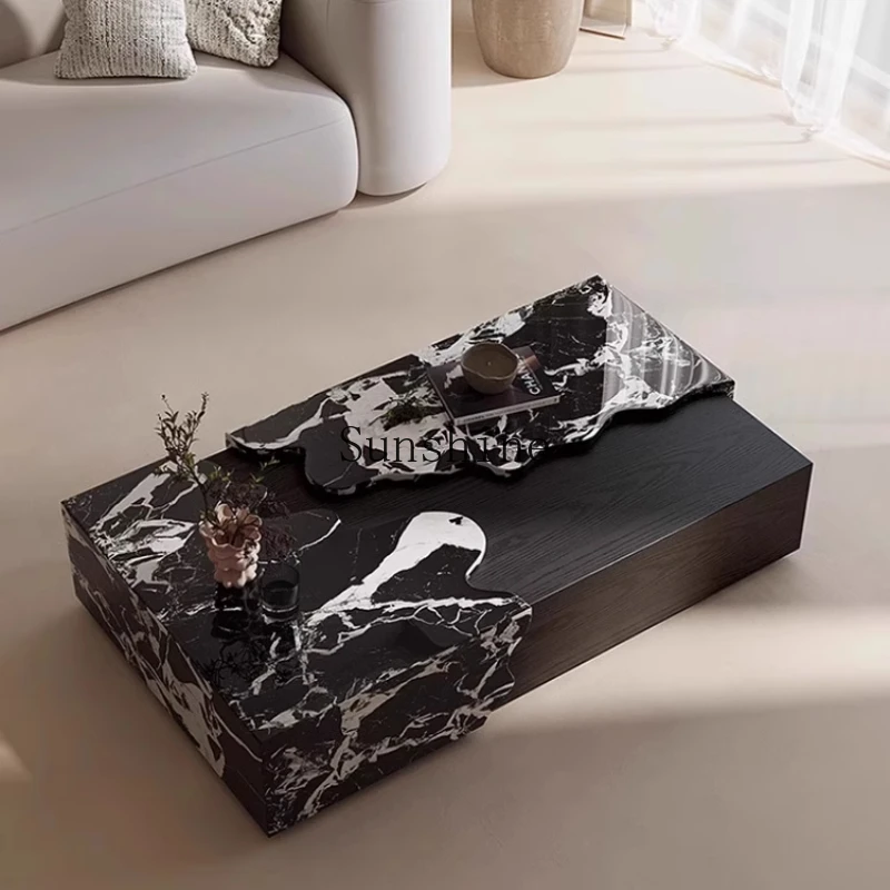 

Italian minimalist high-end creative living room household rectangular storage with drawers coffee table