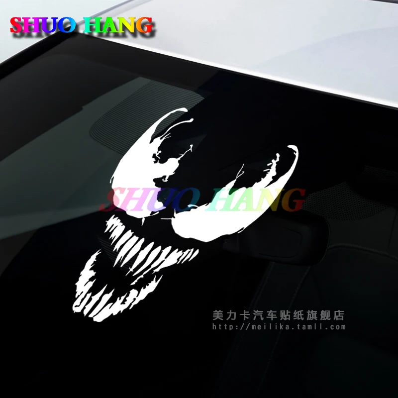 High-quality Creative Venom Auto Car Stickers American Rear Glass Reflective Car Decal Alliance Body Decal Vinyl Racing Car