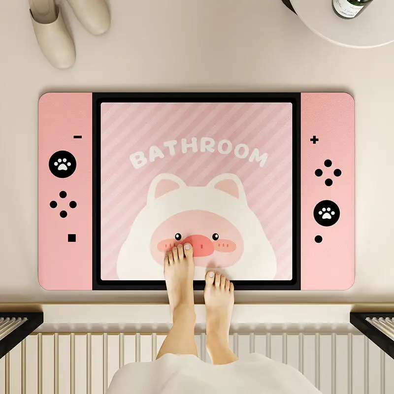 Switch Game Console bathroom floor mats Diatom mud absorbent mats bathroom household rugs toilet non-slip foot mats