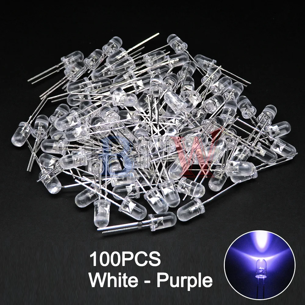 Variant: 100pcs White-Purple