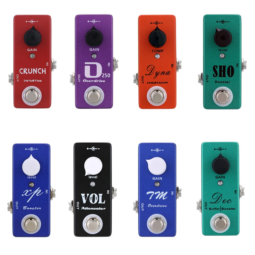 Mosky JEPedal-Alimentation de pédale d\'effet, Overdrive Distortion Booster, Delay Reverb, Fuzz Loop Box, Golden and Silver Horse