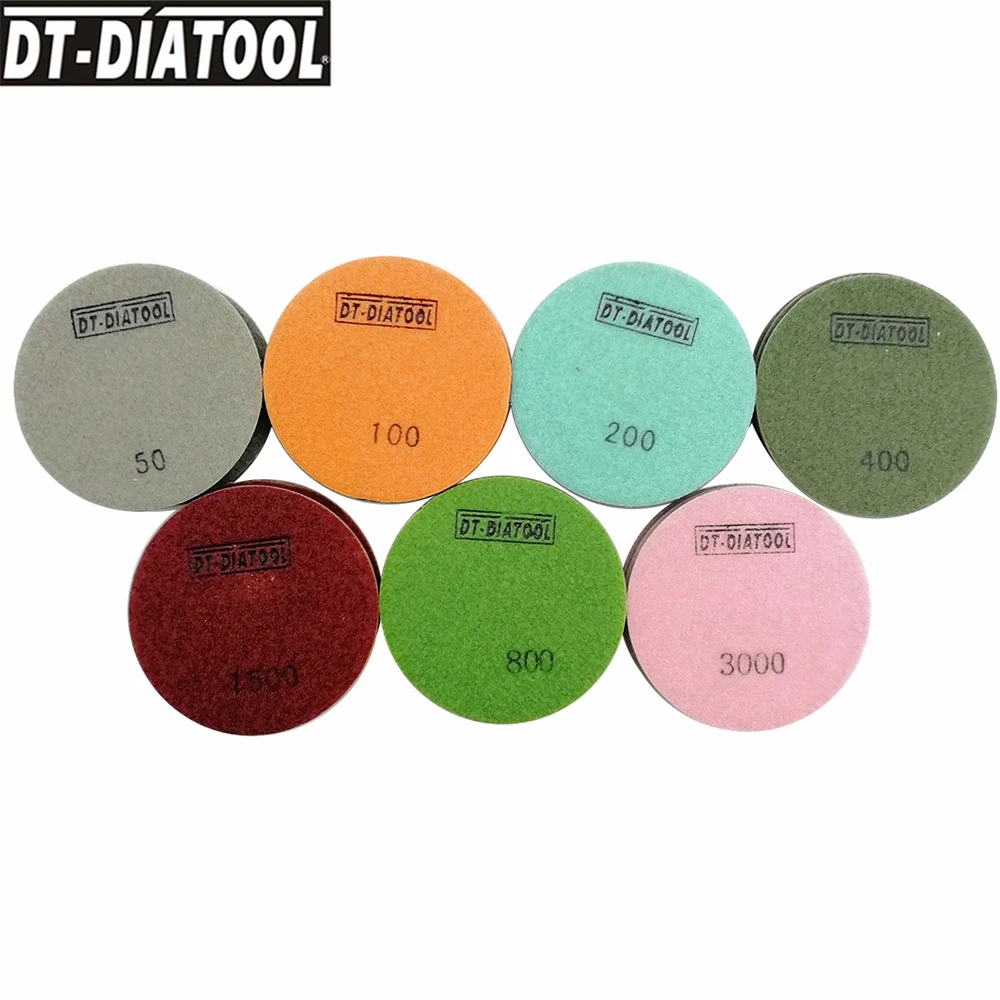 DT-DIATOOL 21pcs/pk Diamond Concrete Resin Bond Polishing Pads Thickened Floor Renew Sanding Disc for Cement Terrazzo 4\