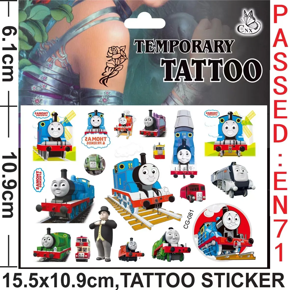 Thomas Train and His Friends Tattoos for Kids the Train Temporary Tattoos Stickers Boys Kids Party Supplies Gifts for Children ﻿