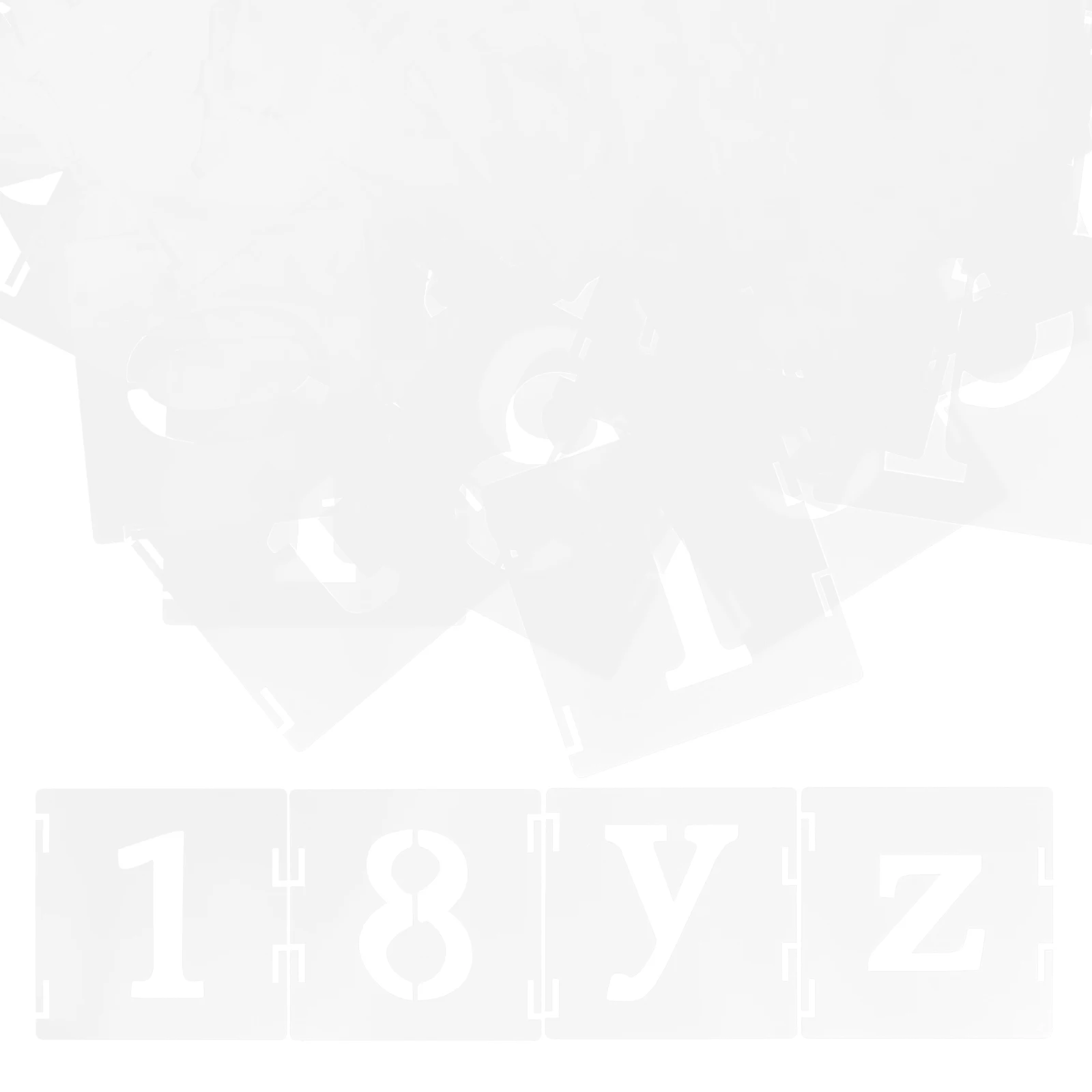 

65pcs Drawing Template Set Letters Numbers Symbols DIY Crafts Wall Stencils Reusable Templates Painting Wood Decorative