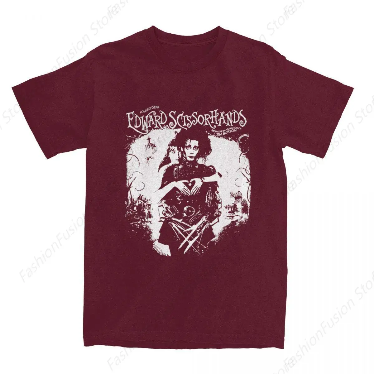 Classic Edward Scissorhands Tshirt Fashion Cotton Shirt Men Clothing Funny Graphic T Shirts All Seasons for Casual Daily Outdoor