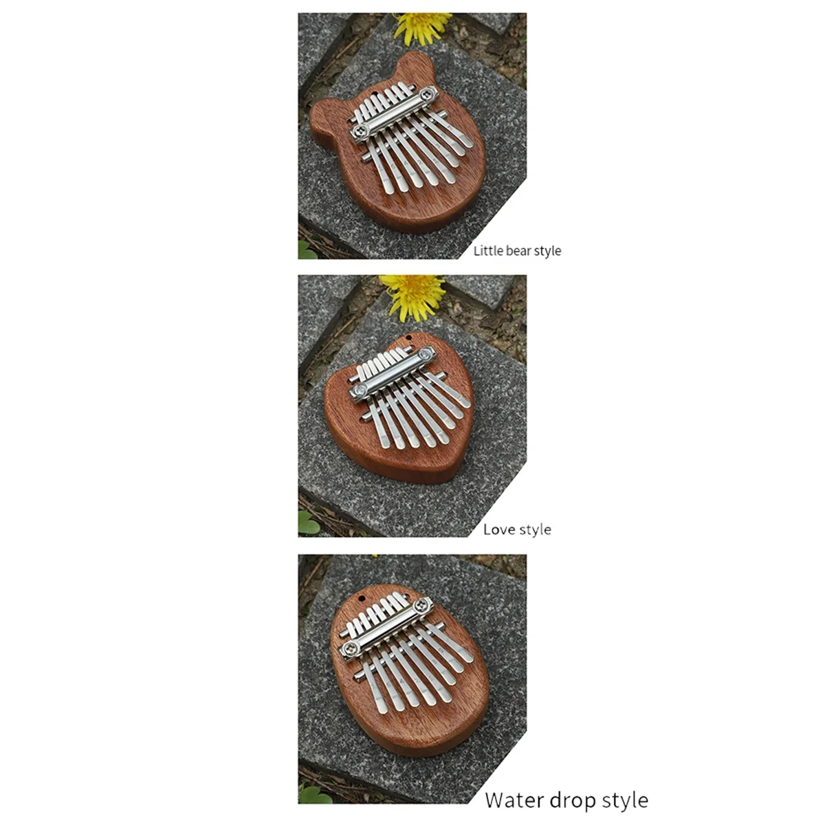 بيانو ABMO Mini Kalimba Mini Thumb 8-Tone أداة بيانو محمولة للمبتدئين أ