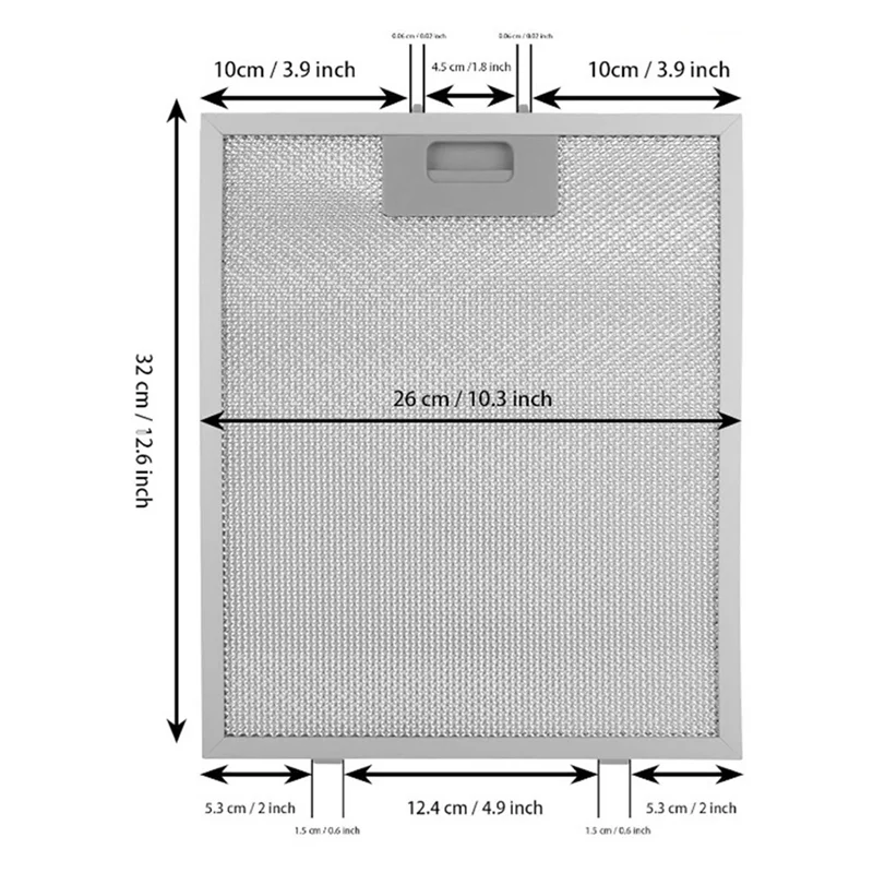 A95I-6PCS filtros de exaustor de malha de metal extrator filtro de ventilação 320x260mm cozinhas capôs filtro de óleo gama capô graxa