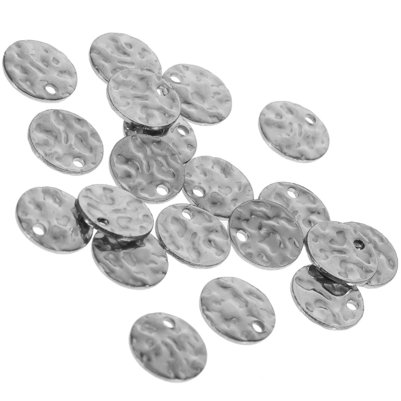 60Pcs Stainless Steel Disc Charms DIY Pendants Alloy Jewelry Accessories for Bracelet Earrings Necklace Craft Supplies