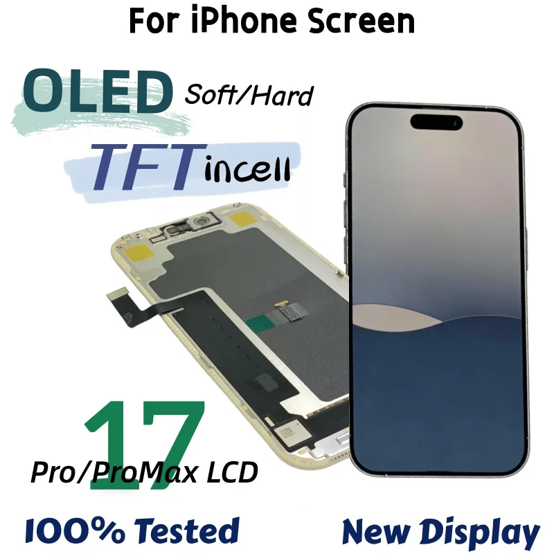 new-soft-hard-oled-screen-for-iphone-17-pro-max-display-tft-incell-lcd-support-true-tone-3d-touch-digitizer-replace