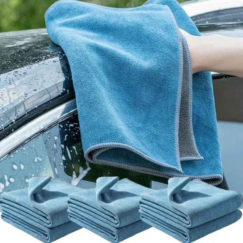 

Утолщенное полотенце для чистки автомобиля, многофункциональное водопоглощающее коралловое бархатное микрофибра, не тремющее специальное полотенце для мойки автомобиля