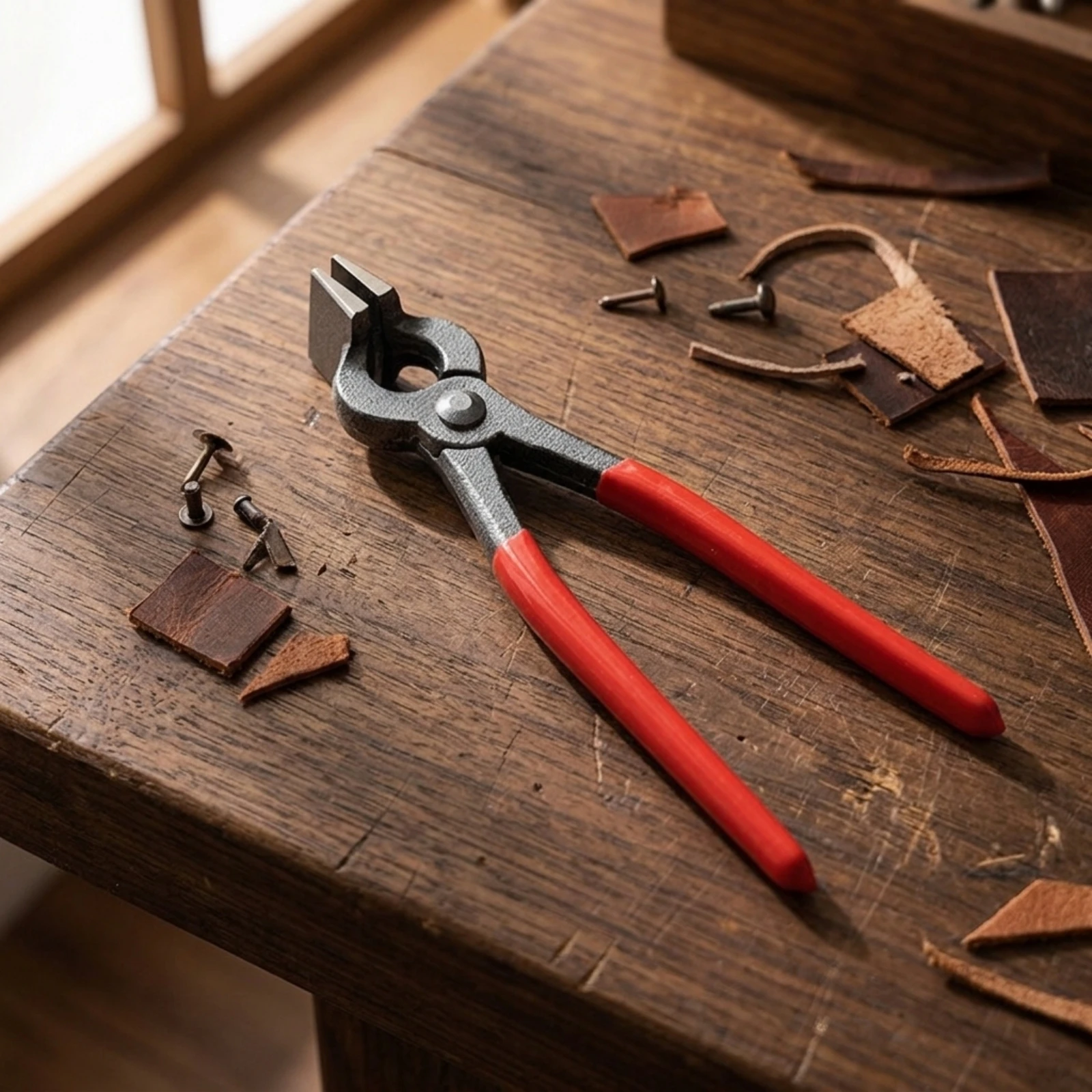 Leathercraft Pliers Traceless Leather Pliers Tool Coated Solid for Leathercrafters, Leatherworking