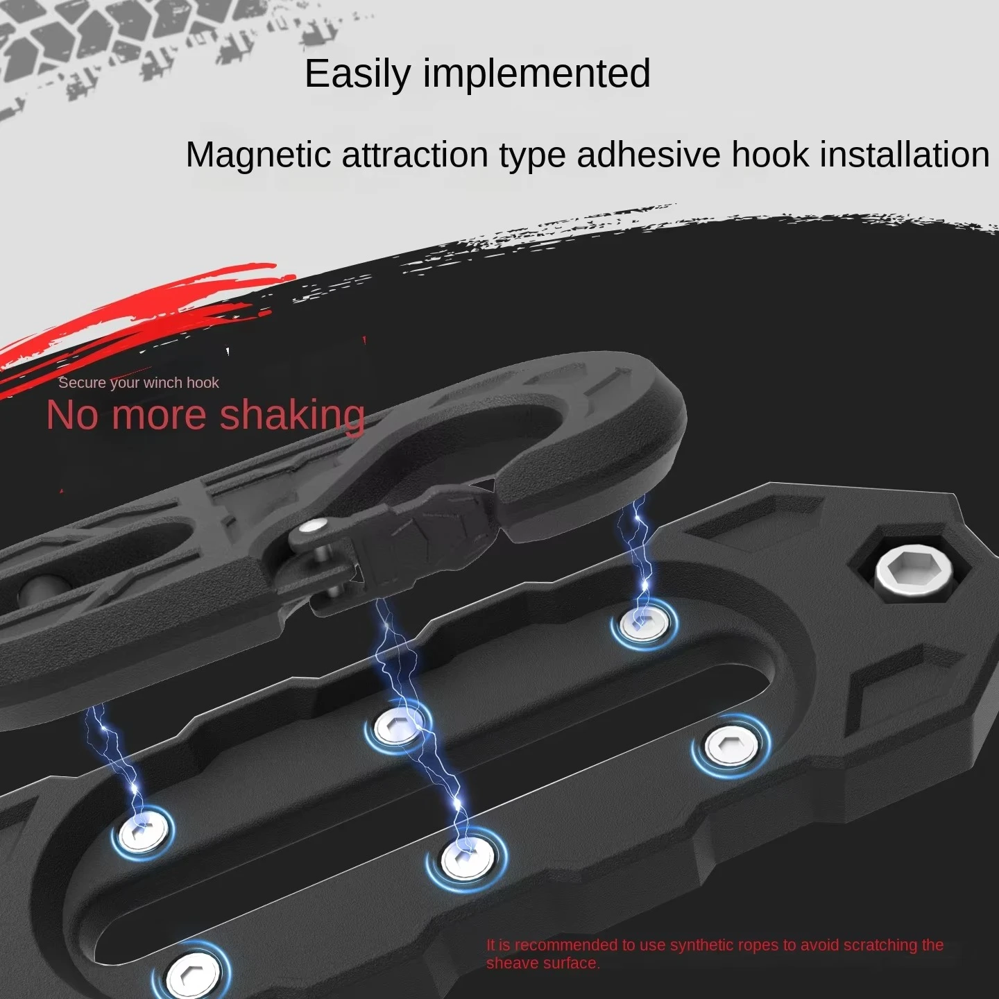 New Winch Rope Guide Aluminum Alloy Swallow Homing Wrangler Hook Modification Claw Hook 15000lbs Trailer Retrofit