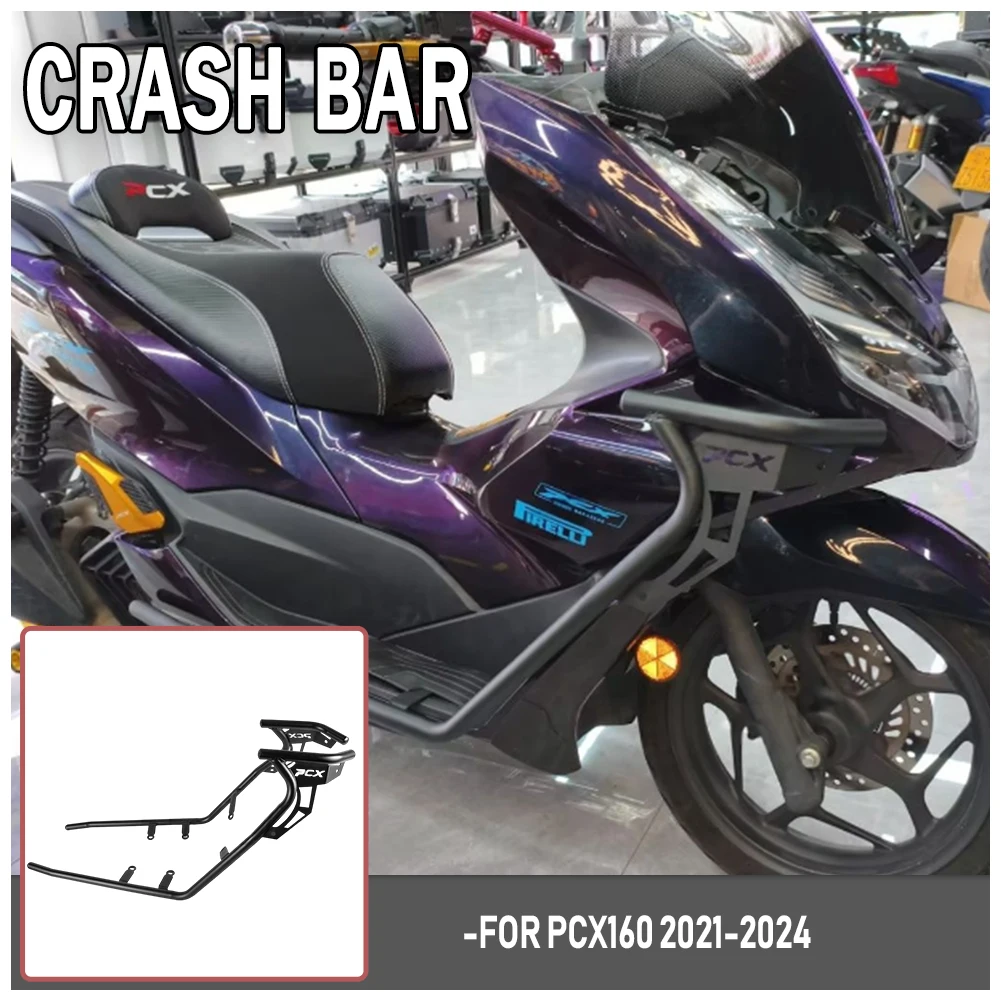 

Motorcycle PCX 160 Engine Guard Bumper Stunt Cage Fairing Protection Guard Protector Bumper For PCX160 2021-2024 Accessories