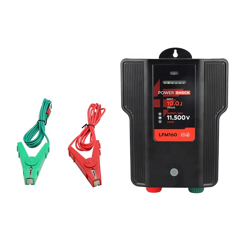 10J Solar Powered Electric Fence Energizer, 180KM Effective Length Farm Safety Fencing Controller, Eco-Friendly for Livestock