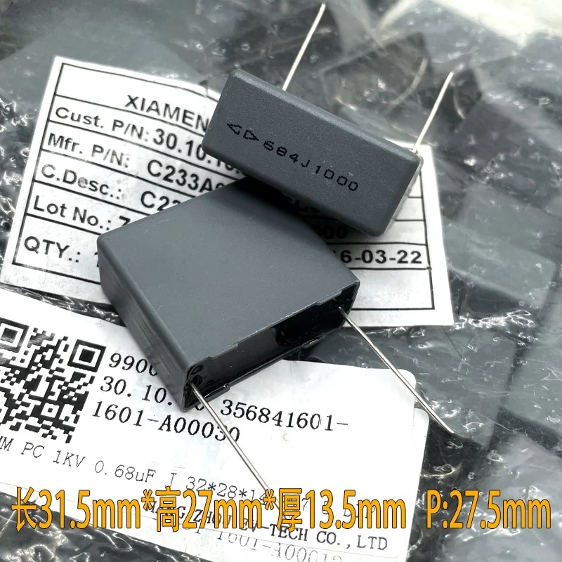 5PCS Xiamen Farah MKP 684 680nf 0.68uf 1000v 1kv safety capacitor C233A684J