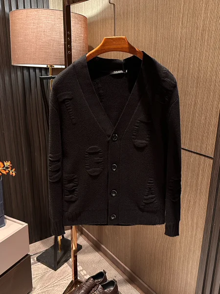 

Men's Knitted Cardigan Sweater Thi Letter Pattern V-Ne Long Sve Regular Fit Autumn Winter Simple Versatile Knitwear