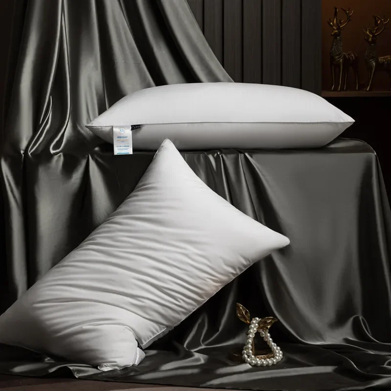Hotel Pillow Core High Mid Low Loft Pure Cotton Faux Down Non-Collapse Pillow Atour Style Home B&B Guesthouse