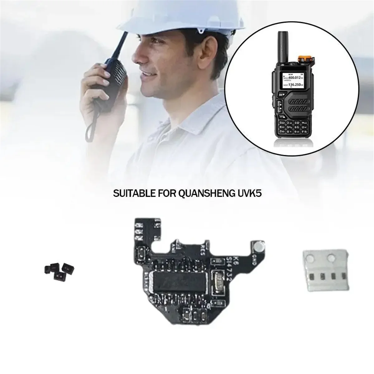 Si4732 Kortegolfradiomodule 2Xdonut Antenne Voor Quansheng Uvk5/Uvk6 Diy Kortegolf Modificatie Module Kit