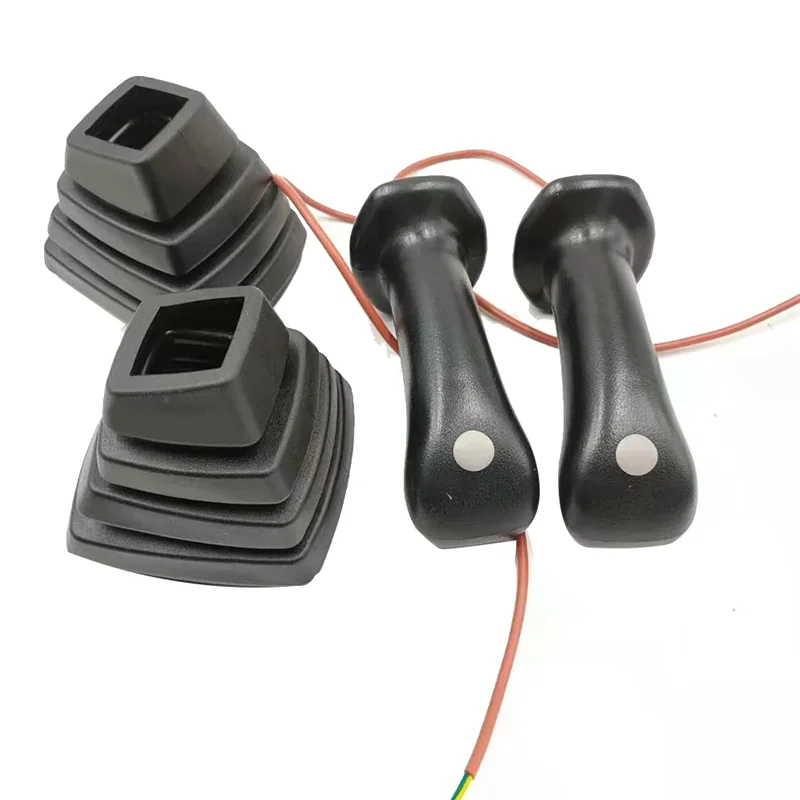 1Set L+R Excavator Joystick Assy Gears Handle with Dust Cover for Rexroth Yuchai LOVOL Longgong-Revo 55/60/65/75-8/80