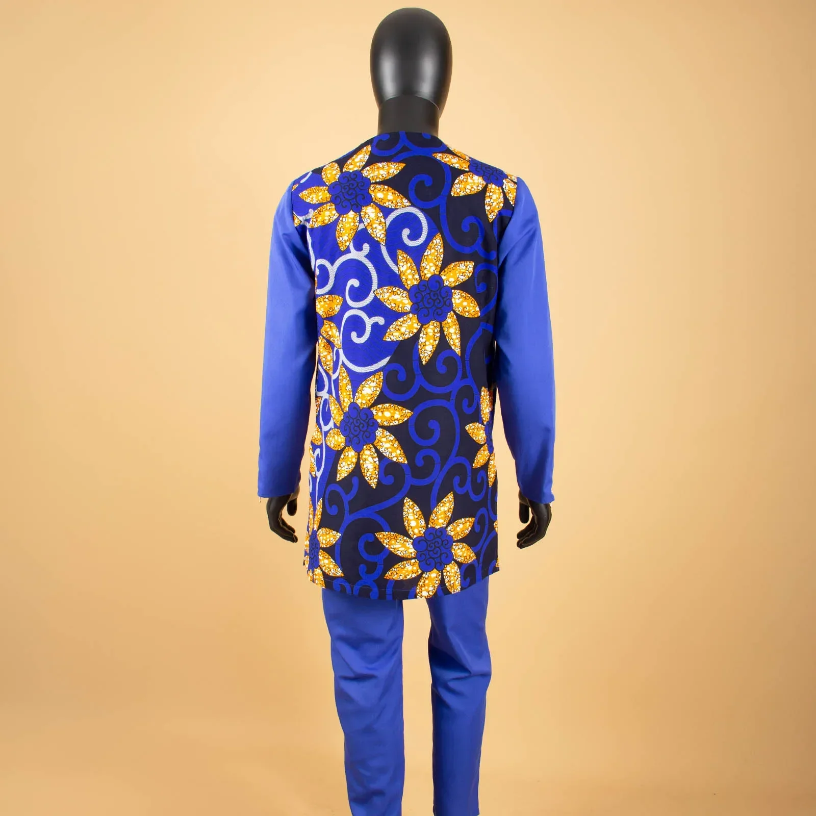 Bazin Riche African Traditional Clothing for Men Print Shirts and Pants 2 Piece Set Formal Suit for Wedding Evening A2316036