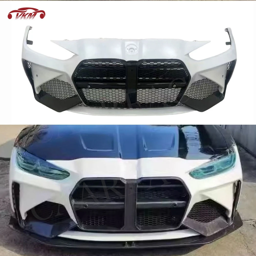 

Спойлер на передний бампер из сухого углеродного волокна для BMW G80 M3 G82 G83 M4 2021+ Автомобильный передний бампер FRP Комплекты кузова Аксессуары Стиль